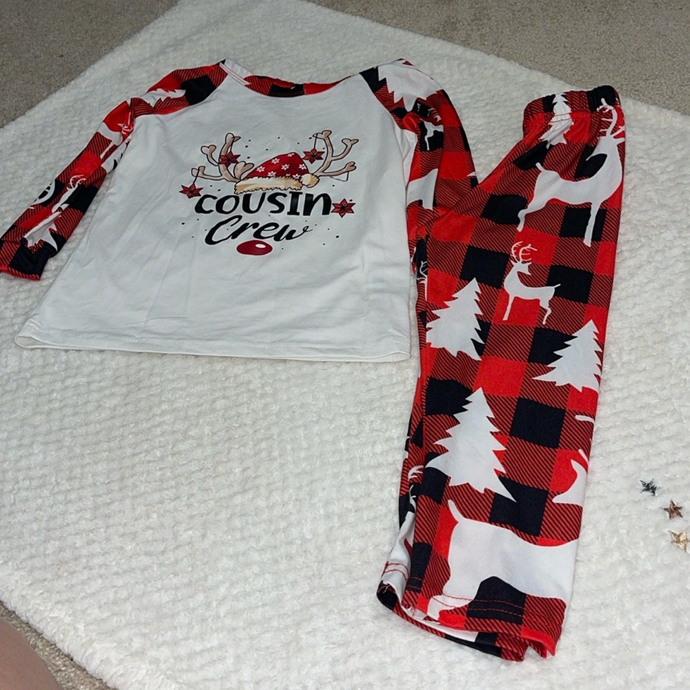 Kids 3-4 years holiday pajamas cousin crew
